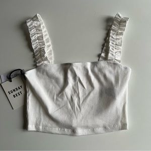 Aritzia Cropped Fire-cracker Tank Top